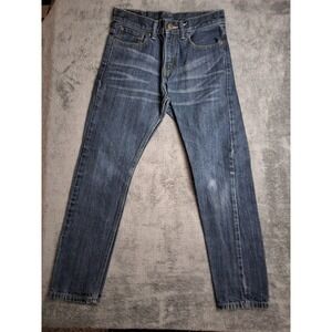 Womens Levi's 520 Tapered Blue Jeans  27x27 E. Straight Leg  Dark‎ Blue Denim